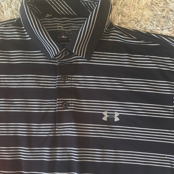 Under Armour Black and Blue Polo Shirts Casual Collection - Picture 3 of 6